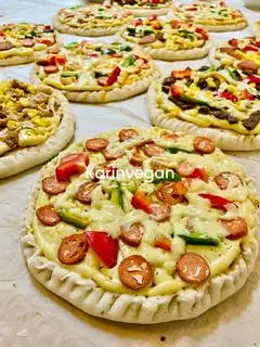 Hình ảnh pizza thuần chay đông lạnh