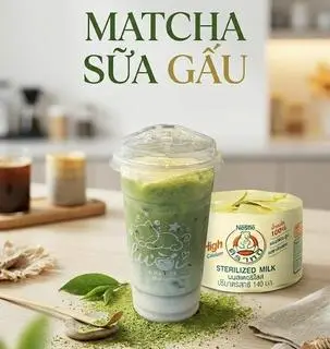 Hình ảnh Matcha sữa gấu (700ml)