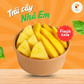Hình ảnh Trái cây cắt sẵn mix 2 loại Xoài + Thơm hộp 500ml