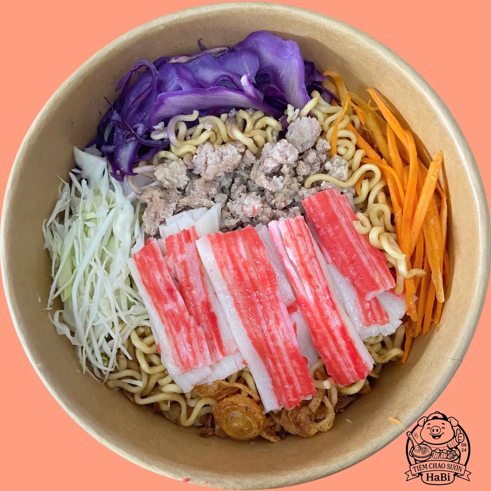 Hình ảnh Mì trộn thịt bằm thanh cua