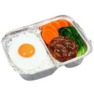 Hình ảnh Cơm burger bò sốt tiêu đen premium