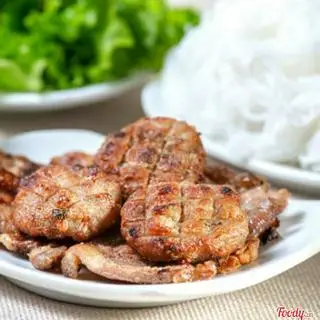 Hình ảnh Bún chả thịt nướng chả viên suất vừa