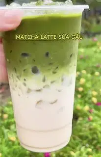 Hình ảnh Matcha Latte Sữa Gấu 