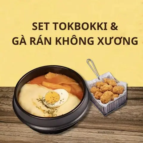 Hình ảnh [Tặng nước] Combo Tokbokki + Set Gà Không Xương