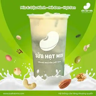 Hình ảnh Mix 6 - đậu nành - mè đen - hạt sen