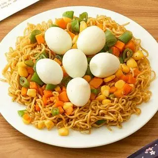 Hình ảnh Mì trộn trứng cút