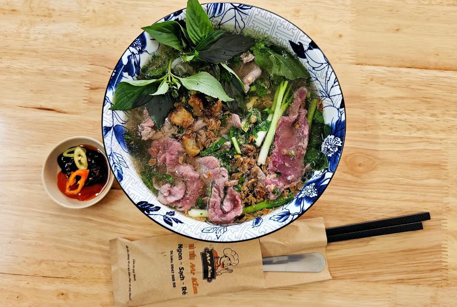 Hình ảnh Hủ tiếu thịt tái