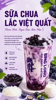 Hình ảnh Sữa chua lắc việt quất