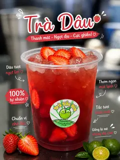 Hình ảnh Trà Dâu Tây Tươi ly 1 lít