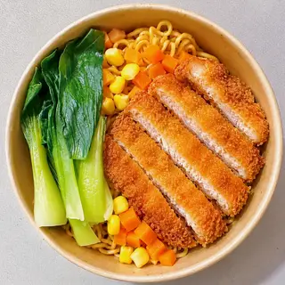 Hình ảnh Mì trộn indomie + thịt heo chiên xù (1 vắt)