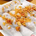 Hình ảnh Bánh cuốn nhân hành khô có chả