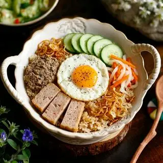 Hình ảnh Xôi pate trứng chả