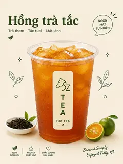 Hình ảnh hồng trà tắc 