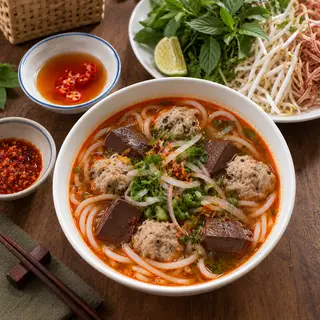 Hình ảnh Bún bò huế mọc tiết