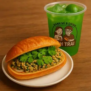 Hình ảnh SIÊU ĐỈNH - Bánh Mì Hến Ép Nóng + Trà Tắc Bạc Hà