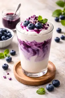 Hình ảnh Latte Việt Quất