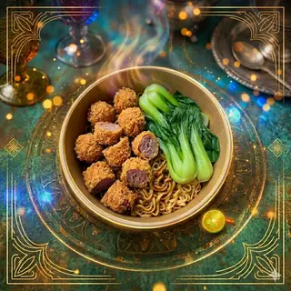 Hình ảnh Mì trộn Indomie topping nem chua rán