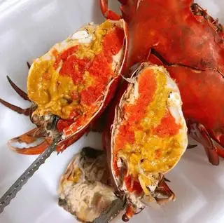 Hình ảnh cua gạch son hấp nước dừa 