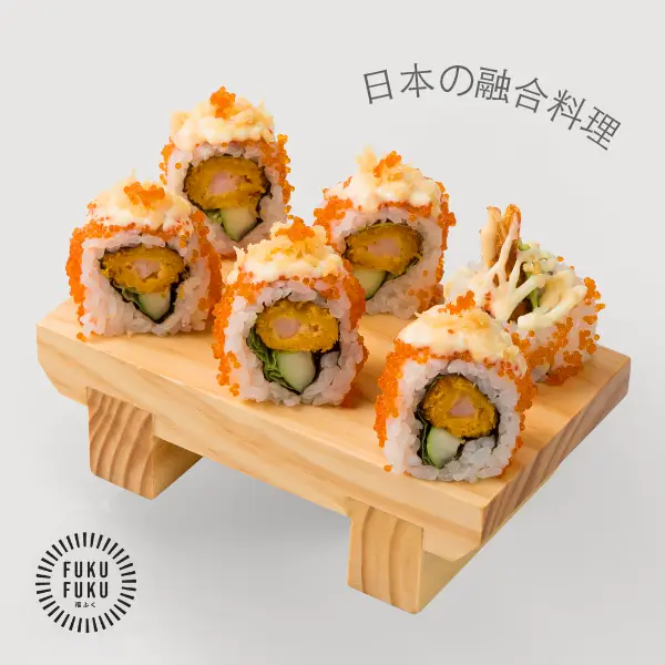 Hình ảnh Cuộn Sushi Spicy Cheese Prawn Tempura