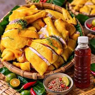 Hình ảnh 1 Con Gà Ri ủ Muối Chặt Sẵn [ Loại 1 Siêu Ngon ] + Tặng Chai Sâm 