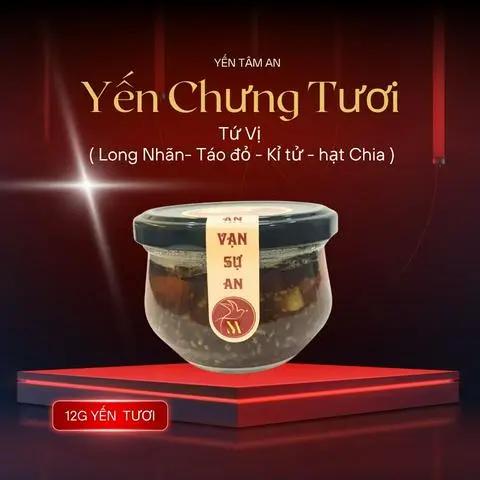 Hình ảnh Yến Chưng Tươi Tứ Vị - hũ 100ml - Yến Tâm An