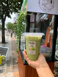 Hình ảnh Rau má đậu xanh sữa ly lớn