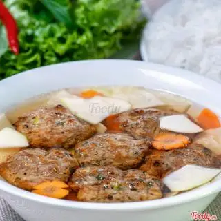 Hình ảnh Bún chả chả viên suất to