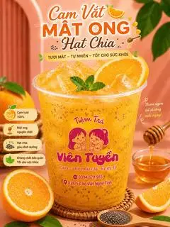 Hình ảnh Cam vắt mật ong hạt chia