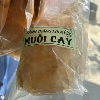 Hình ảnh bánh tráng muối cay trộn sẵn
