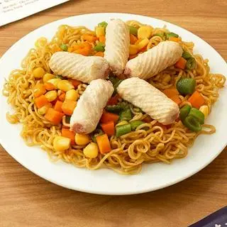 Hình ảnh Mì trộn mực xoắn
