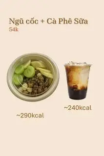 Hình ảnh Ngũ cốc & Cà phê sữa - combo ăn sáng đầy năng lượng