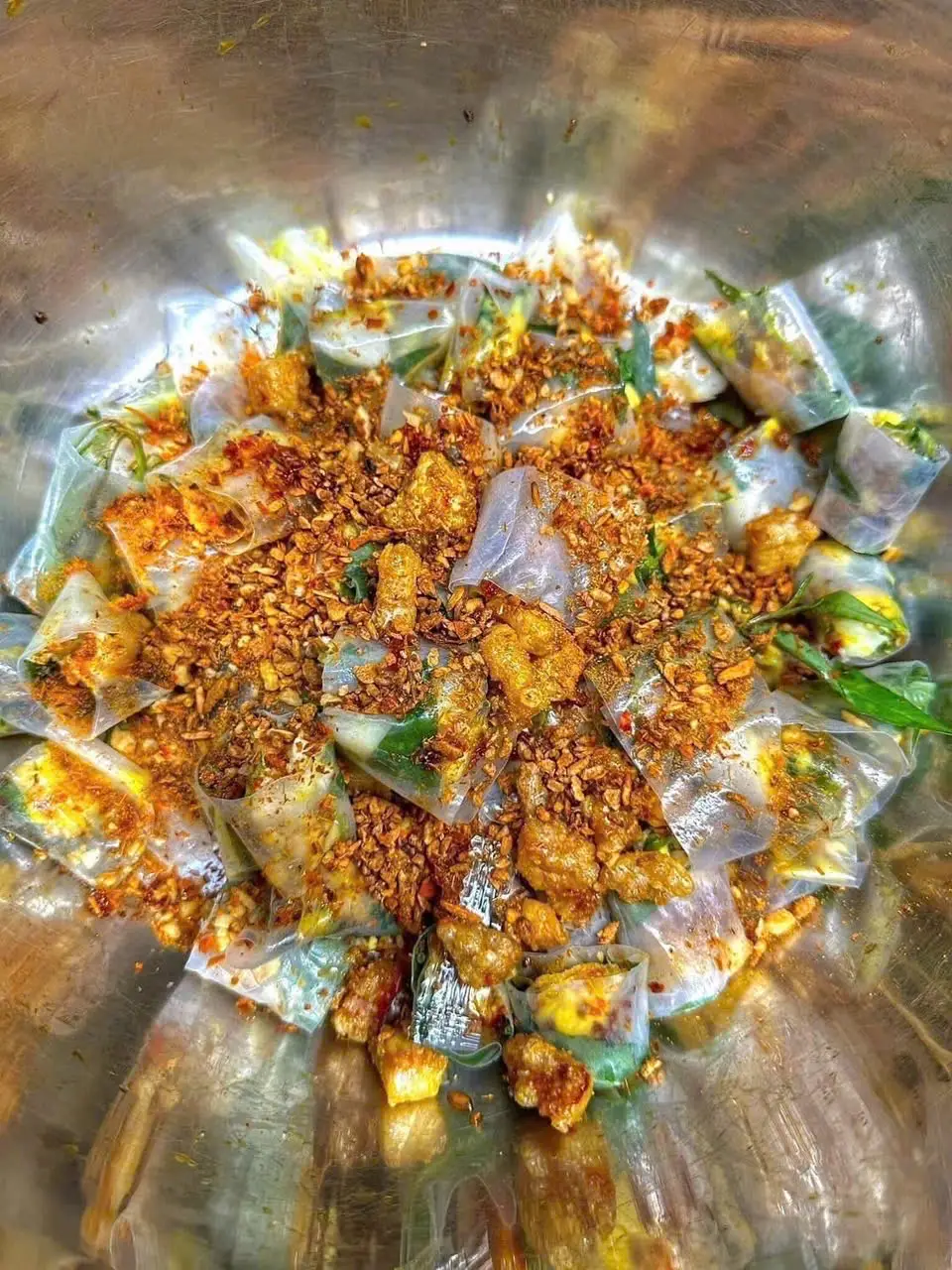 Hình ảnh Bánh Tráng Cuộn Lắc Tóp Mỡ