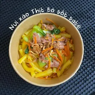 Hình ảnh Nui trộn sate Tôm Thịt bò