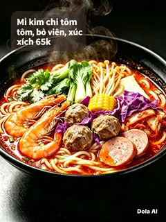 Hình ảnh Mì cay kim chi tôm 