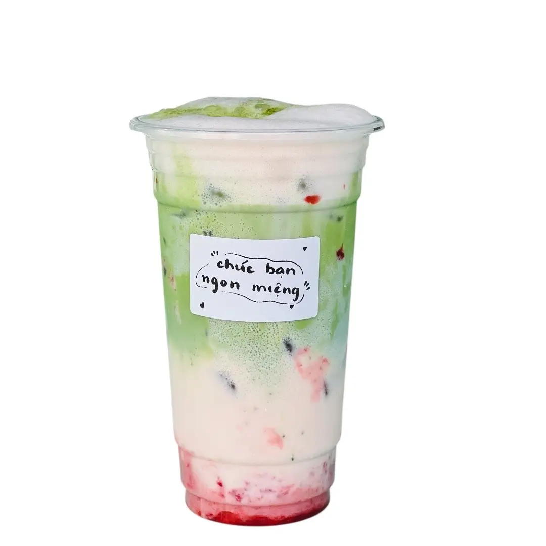 Hình ảnh Matcha latte mứt dâu