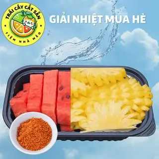 Hình ảnh dưa hấu+ thơm + muối tôm