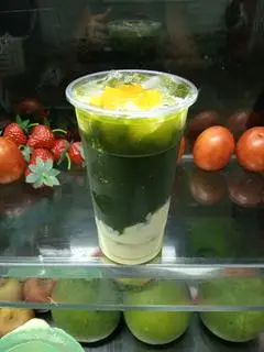 Hình ảnh rau má đậu xanh sữa dừa 