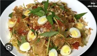 Hình ảnh Phơi sương dẻo trộn  sốt bò siêu topping - tóp mỡ
