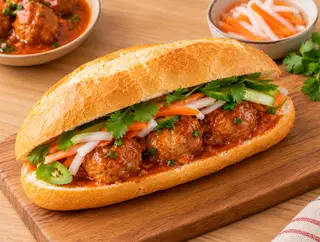 Hình ảnh Combo Bánh Mì Xíu Mại + Sữa Đậu Xanh