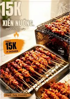Hình ảnh combo 5 cây xiên nướng