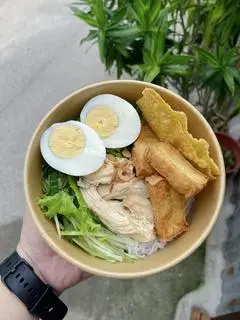 Hình ảnh Bún đậu +ức gà+trứng