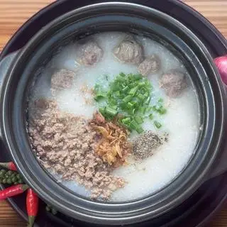 Hình ảnh cháo bò viên thịt bằm