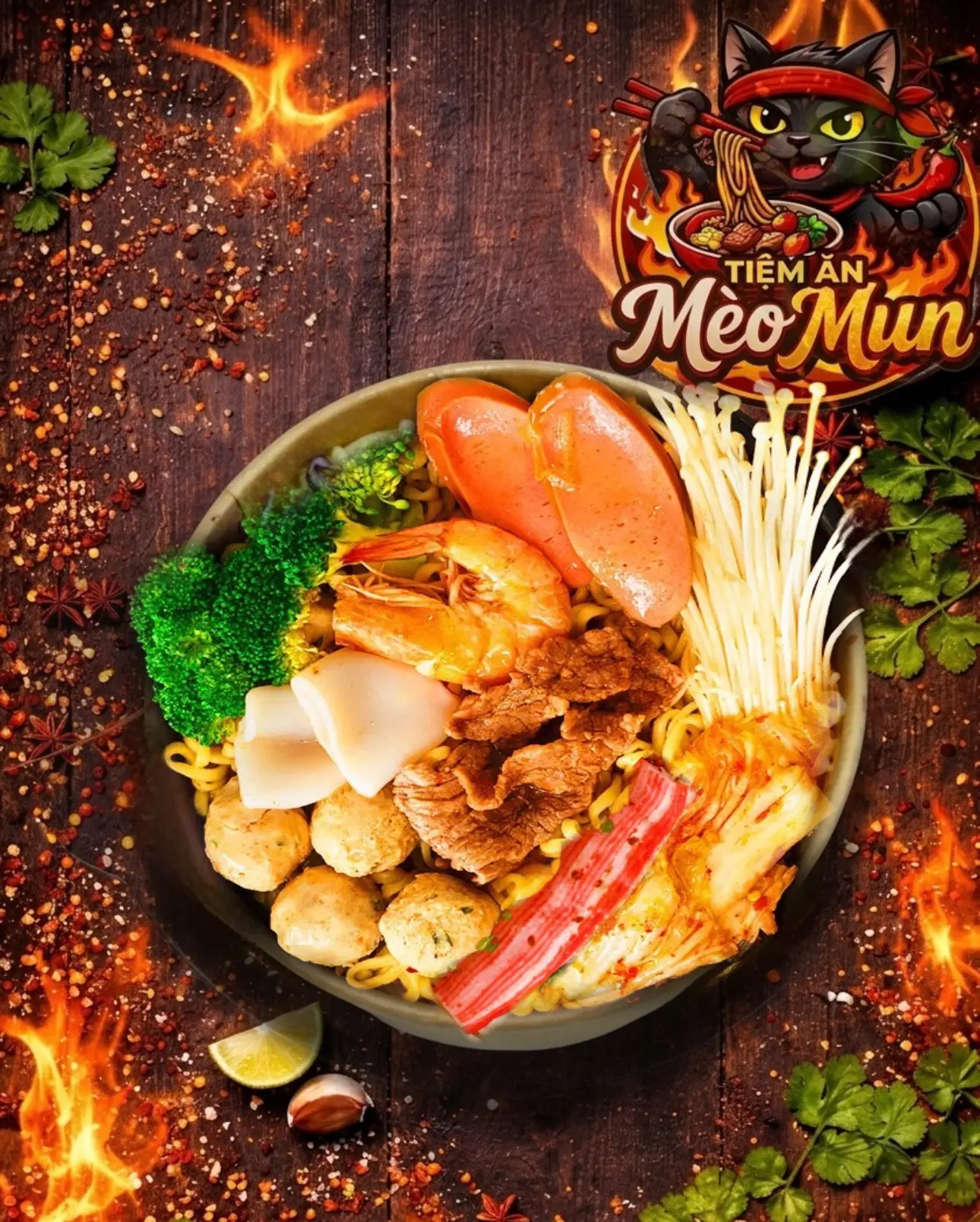 Hình ảnh Mỳ cay trộn thập cẩm