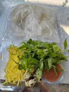 Hình ảnh bánh tráng chấm (sốt muối béo )