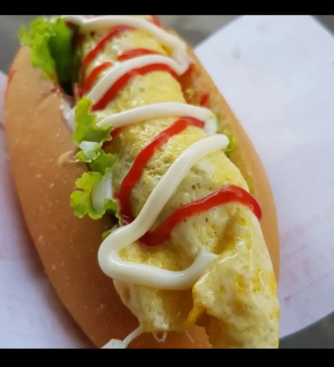 Hình ảnh Hot Dog Trứng Phomai