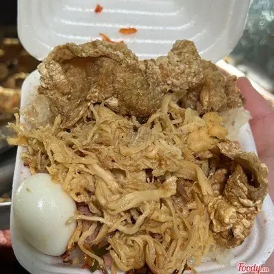Hình ảnh Xôi gà xé da giòn nhỏ