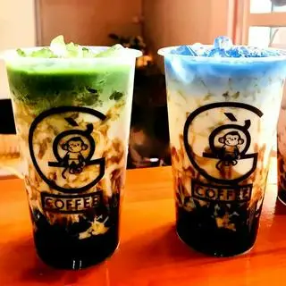Hình ảnh Sữa tươi trân châu đường đen đậu biếc