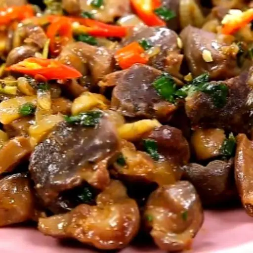Hình ảnh Lòng gà xào tỏi