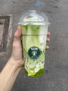 Hình ảnh Matcha latte dưa lưới
