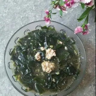 Hình ảnh cơm canh rong biển thịt bằm